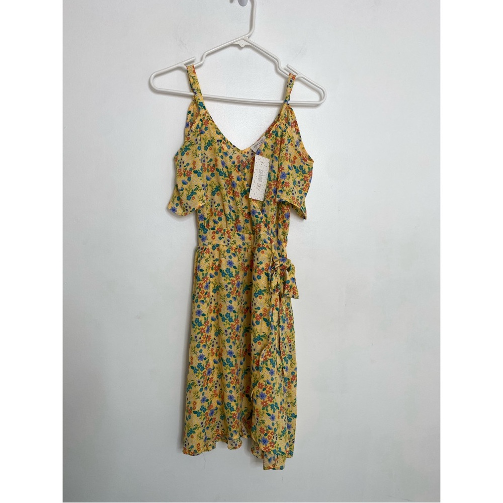Sienna Sky Womens Midi Floral Off the Shoulder Flowy Dtess